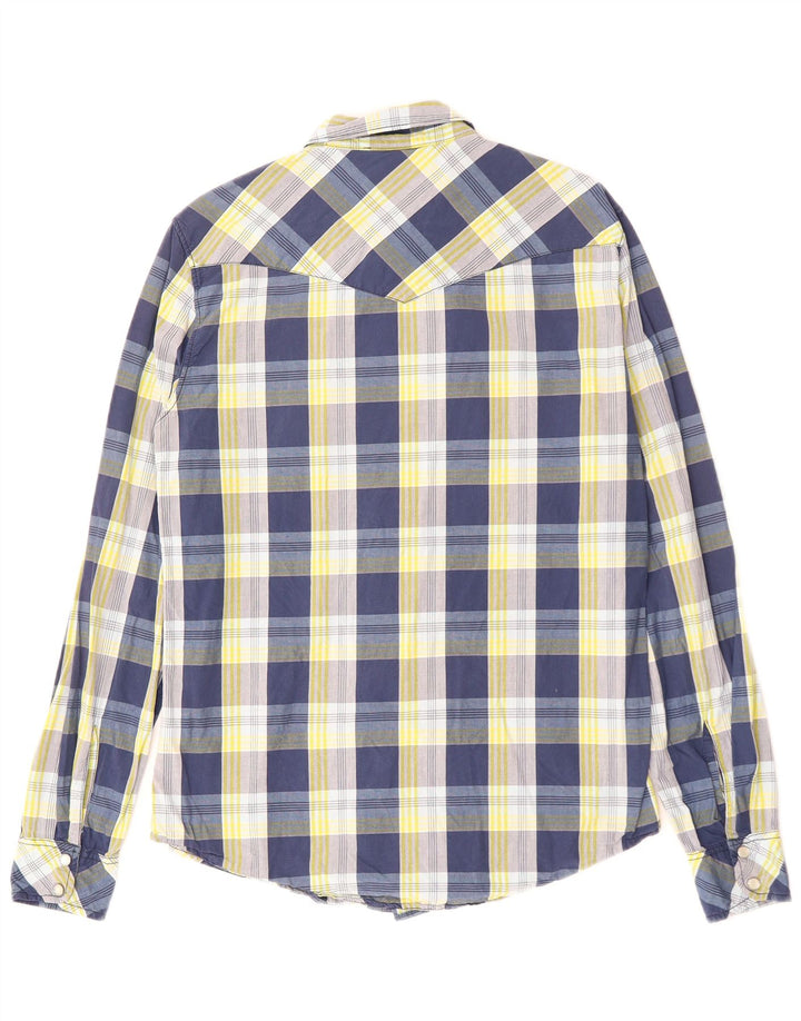 LEVI'S Camicia slim fit da uomo in cotone a quadri blu navy medio