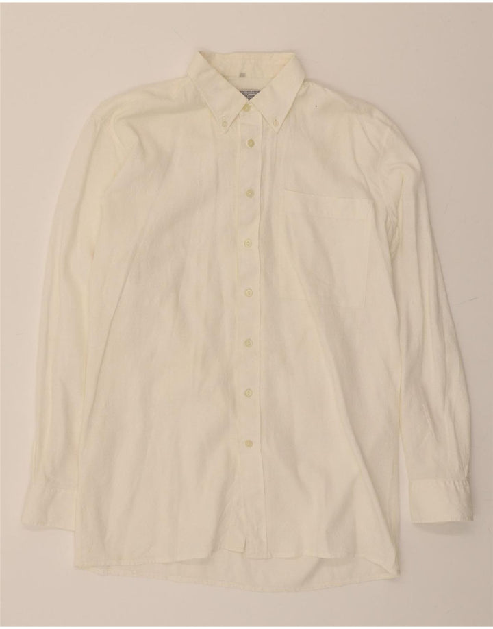 C&A Mens Shirt Size 39/40 Medium White Cotton Vintage C&A and Second-Hand C&A from Messina Hembry 