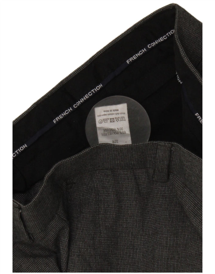 Pantaloni da abito slim da uomo French Connection W32 L30 poliestere grigio