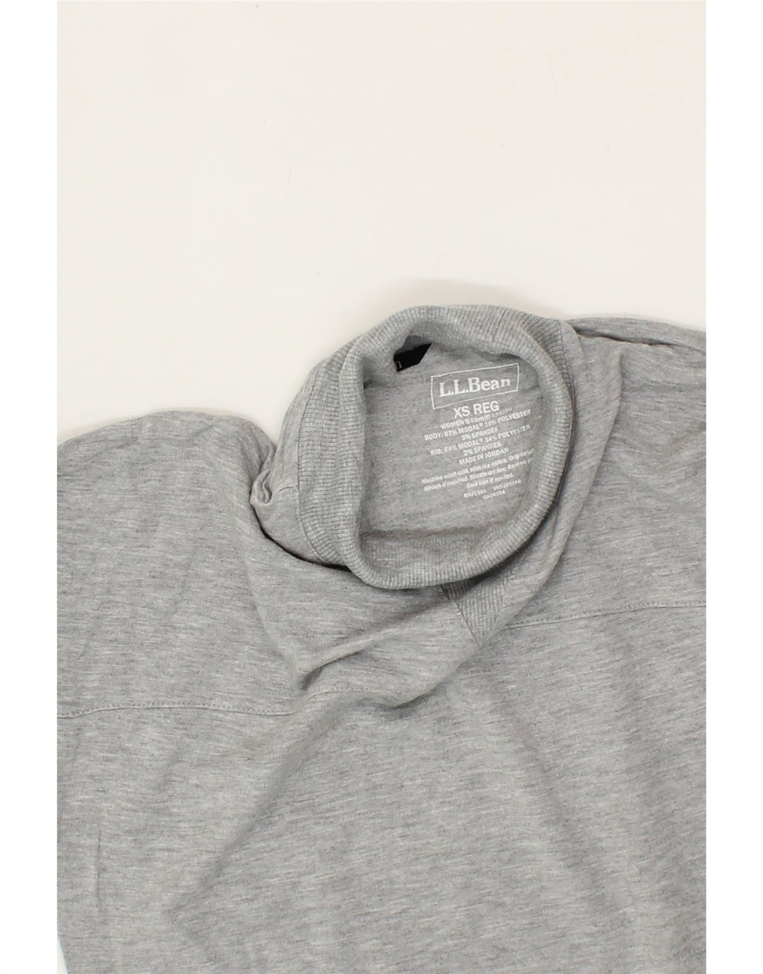 L.L.BEAN Womens Top Long Sleeve UK 6 XS Grey Flecked Vintage L.L.Bean and Second-Hand L.L.Bean from Messina Hembry 