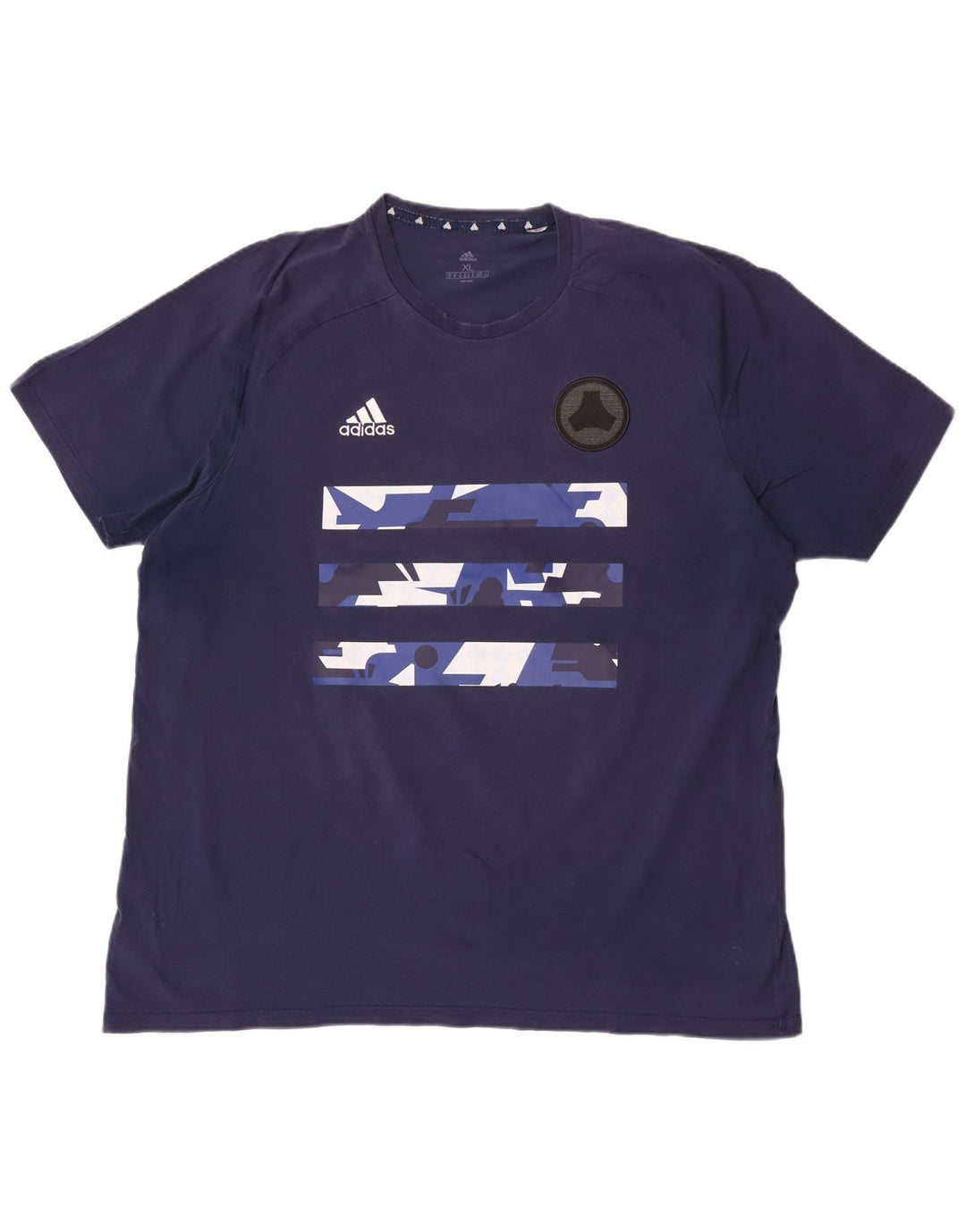 T-shirt grafica da uomo Adidas Top XL Blu navy