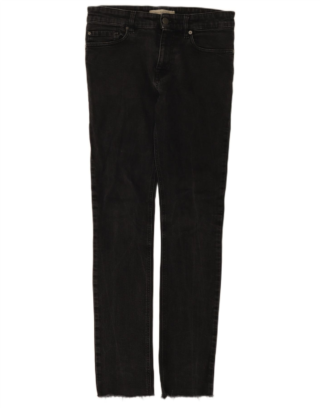 Jeans slim da donna Calvin Klein W32 L34 cotone nero