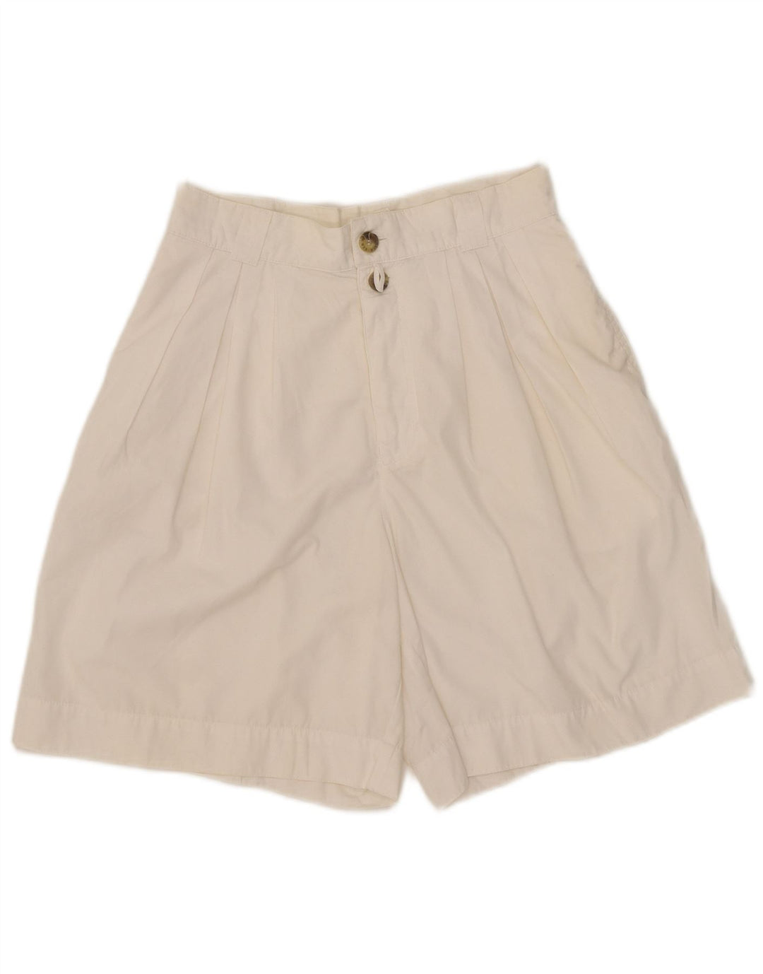 Pantaloncini chino a vita alta da donna Outback UK 10 piccoli W27 poliestere bianco