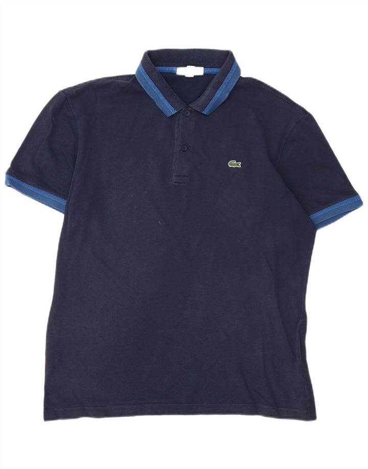 Polo LACOSTE da uomo slim fit taglia 5 grande in cotone blu navy