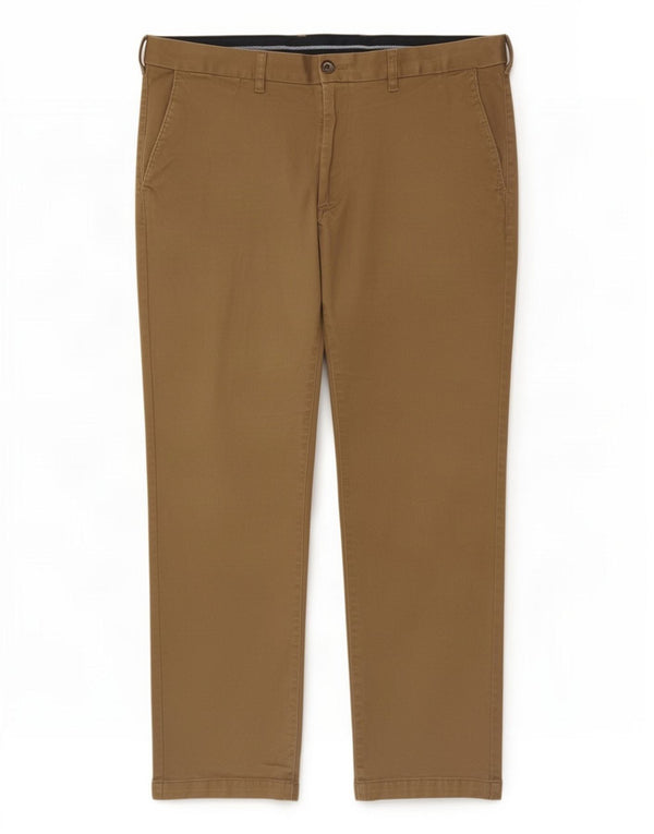 Pantaloni chino vestibilità regolare da uomo Marks & Spencer W42 L29 cotone beige