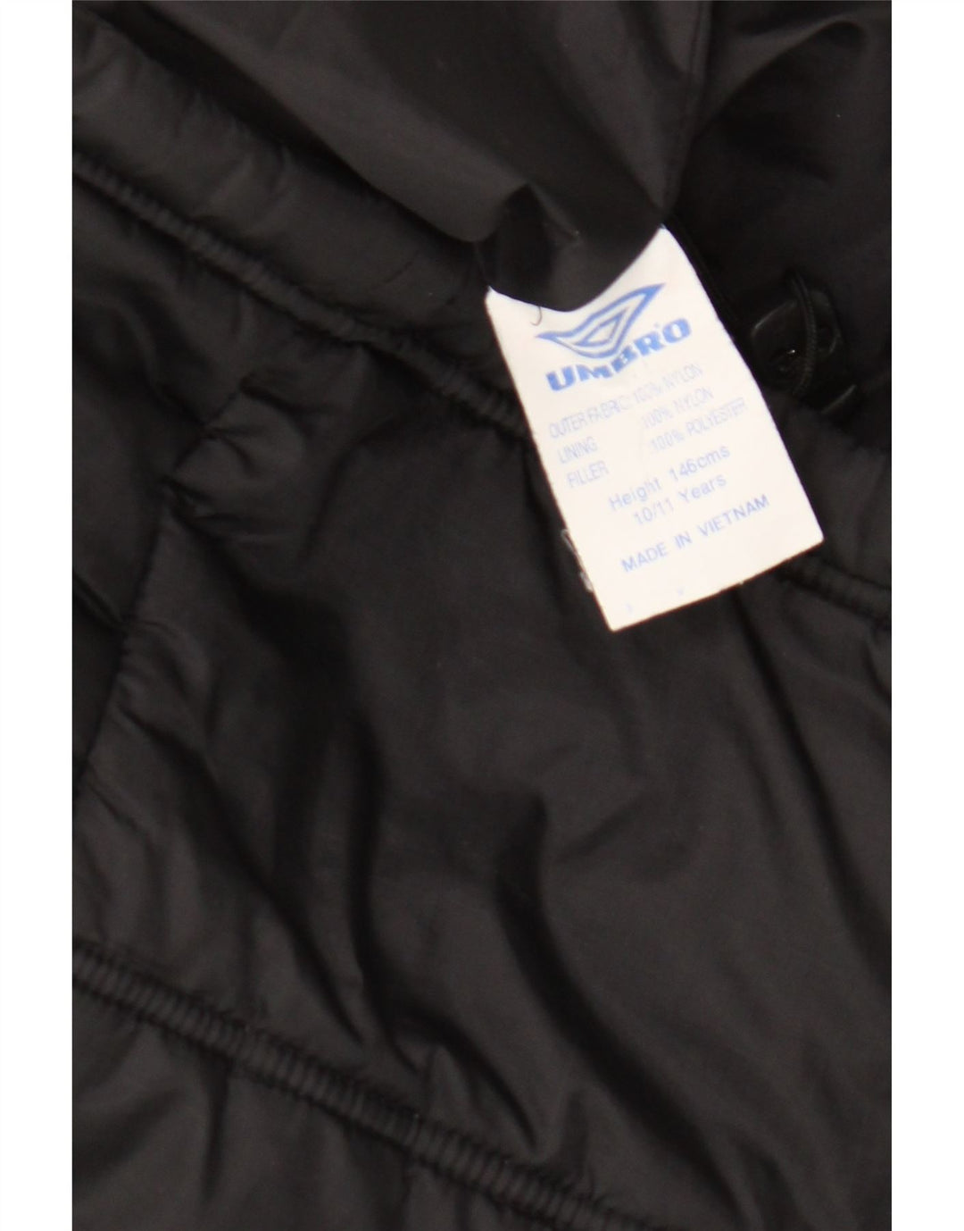 Giacca imbottita da bambino Umbro 10-11 anni in nylon nero