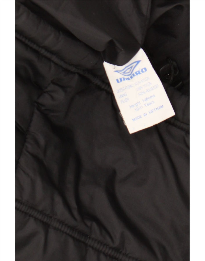 Giacca imbottita da bambino Umbro 10-11 anni in nylon nero