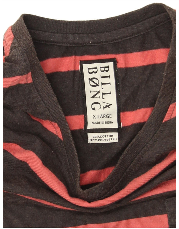Maglietta da uomo Billabong Top XL in cotone a righe nere