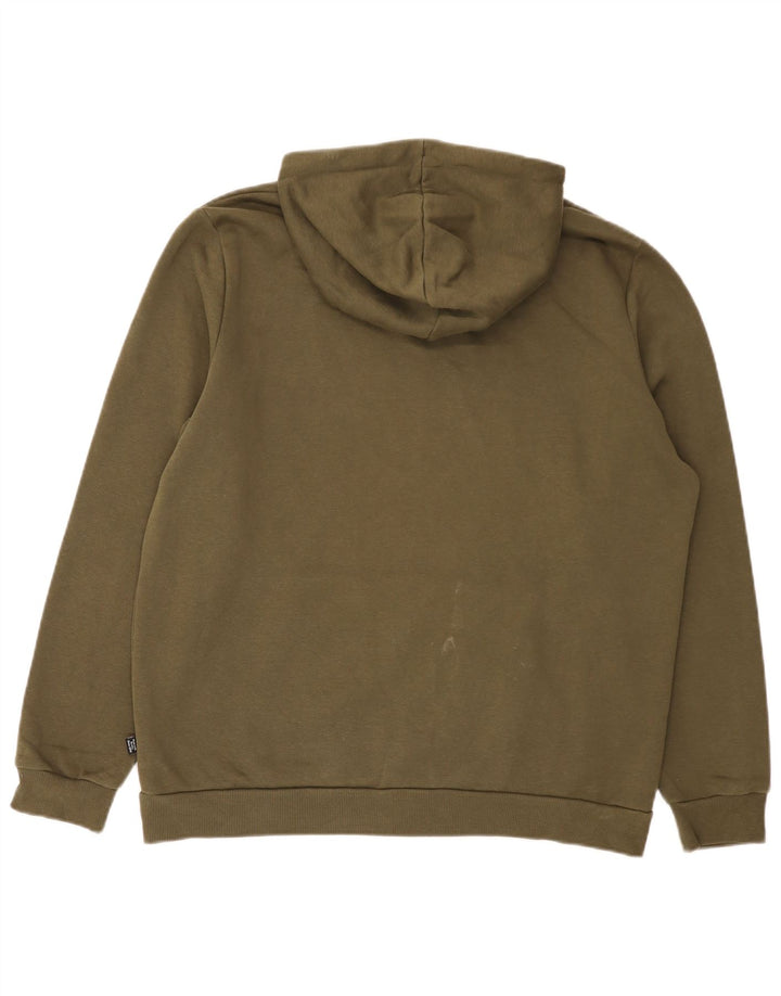 Felpa con cappuccio da uomo Puma Large in cotone kaki