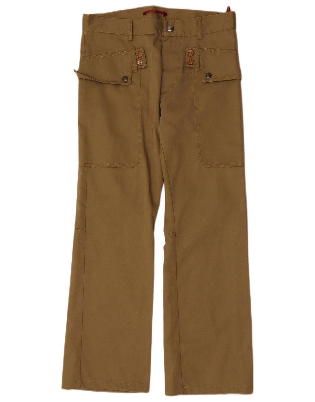 Pantaloni cargo bootcut da donna David Mayer IT 46 Large W31 L29 Cachi