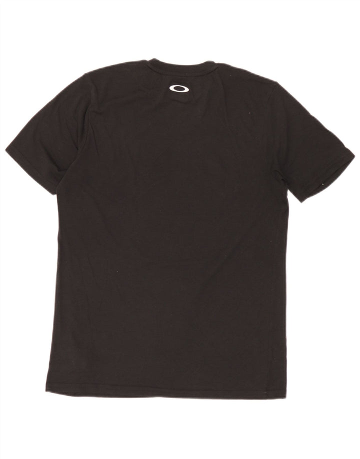 T-shirt grafica da uomo con vestibilità regolare Oakley XS in poliestere nero