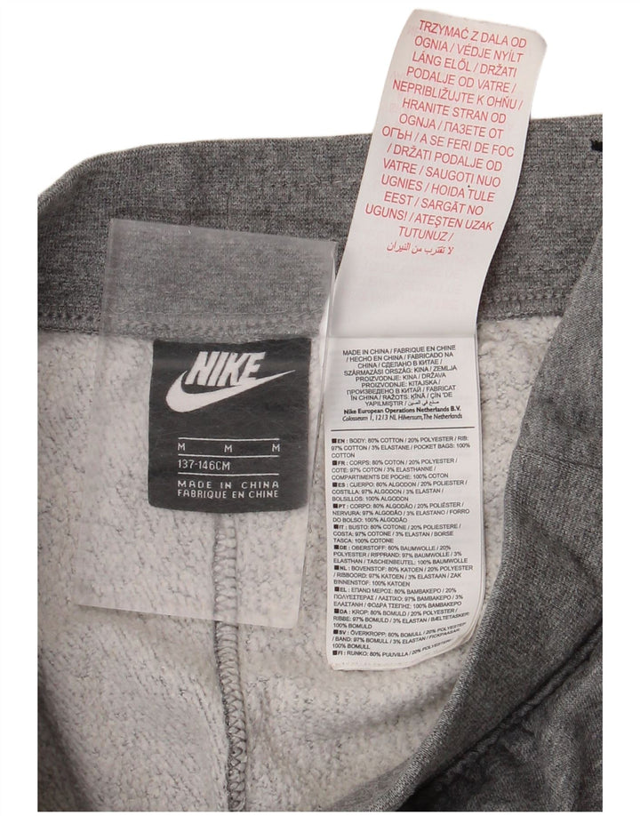 Pantaloni della tuta da ragazzo Nike Joggers 10-11 anni in cotone grigio medio