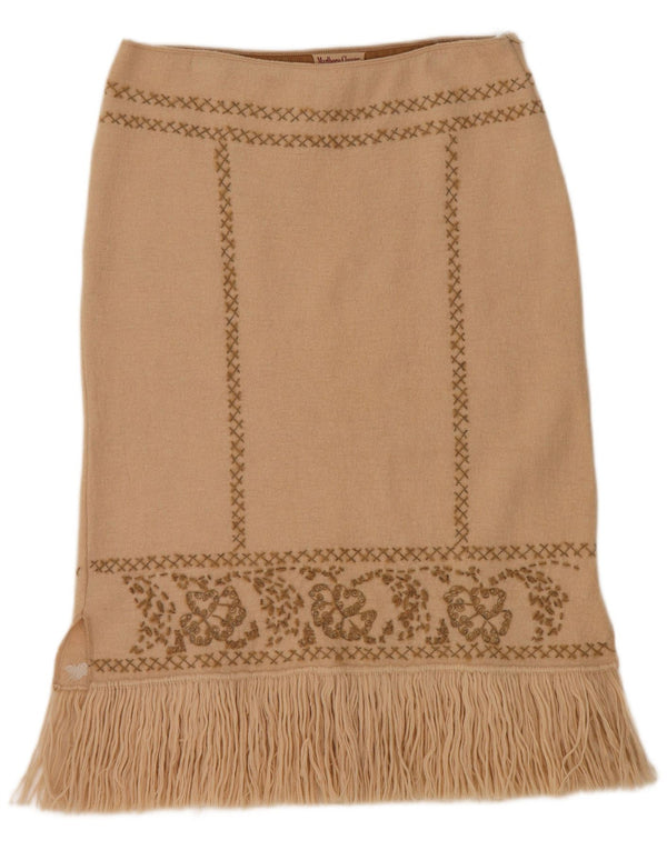 Gonna dritta da donna Marlboro Classics grande W32 beige floreale