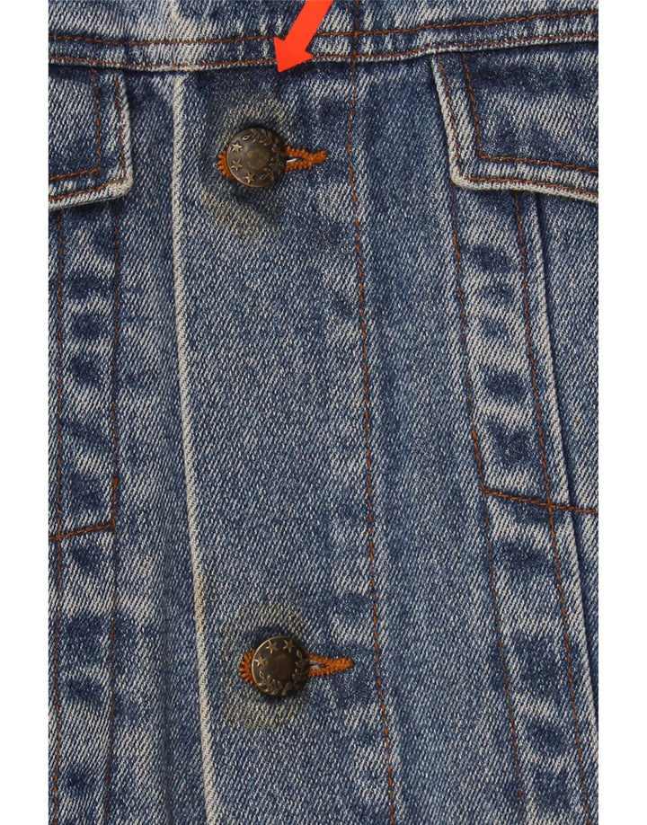 VINTAGE Mens Denim Jacket UK 38 Medium Blue Cotton Vintage Vintage and Second-Hand Vintage from Messina Hembry 