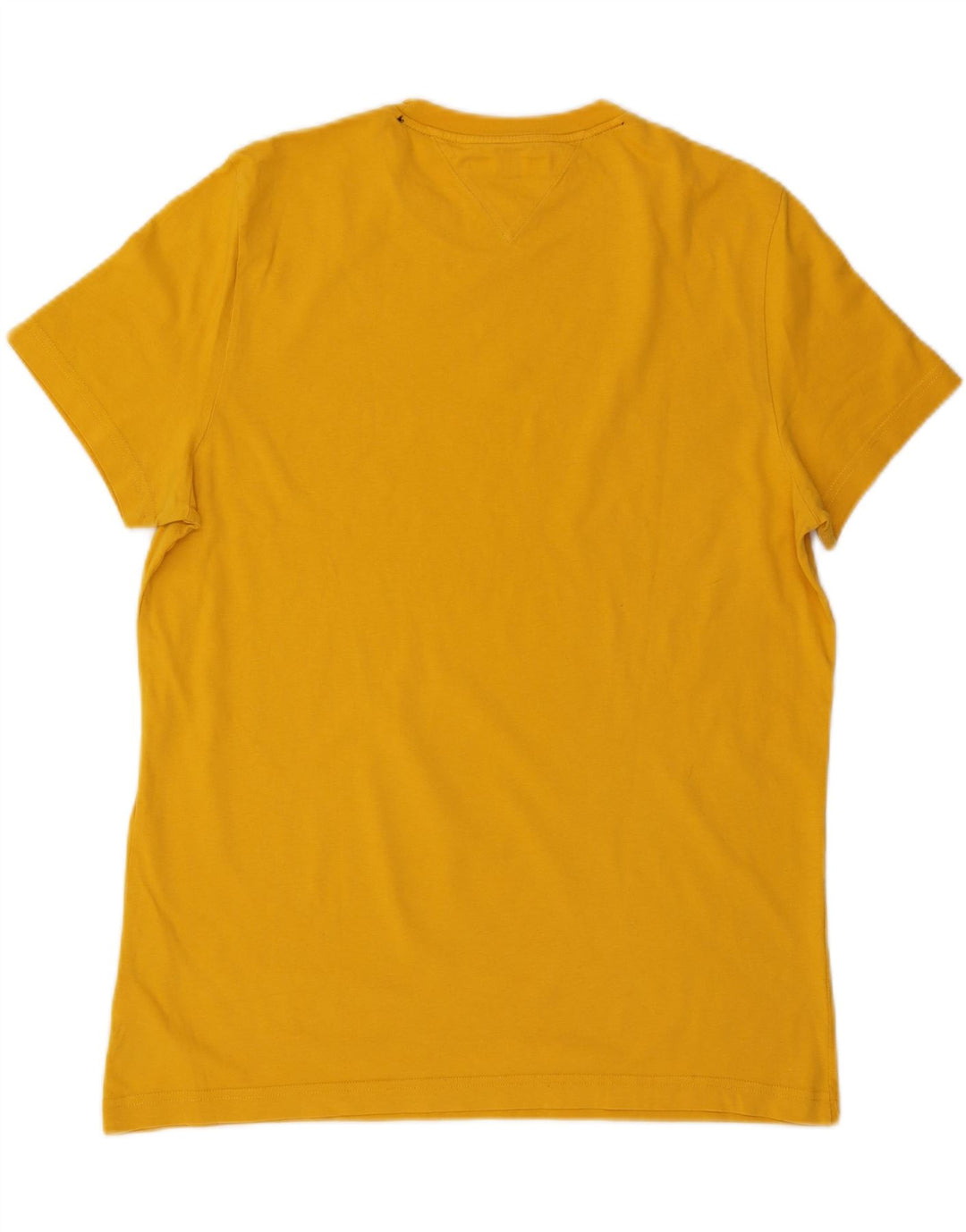 TOMMY HILFIGER T-shirt grafica slim fit da uomo XL in cotone giallo