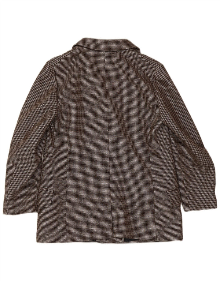 DRIES VAN NOTEN Womens Blazer Jacket EU 36 Small Grey Houndstooth