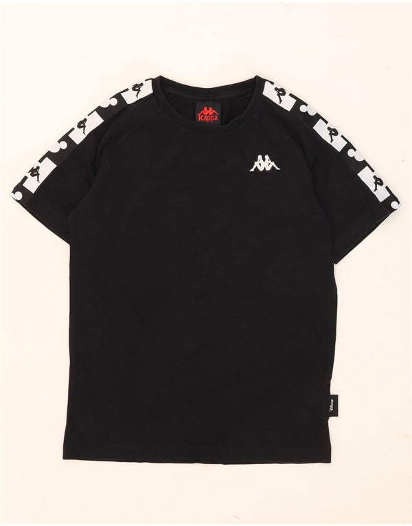 T-shirt grafica da uomo Kappa Top XS in cotone color block nero