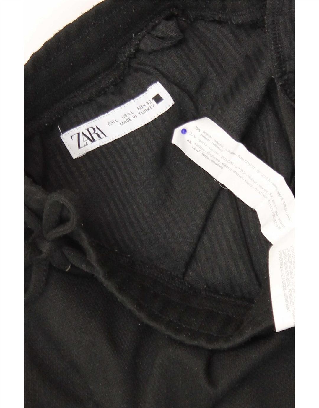 Pantaloncini sportivi da uomo Zara grandi neri in poliestere