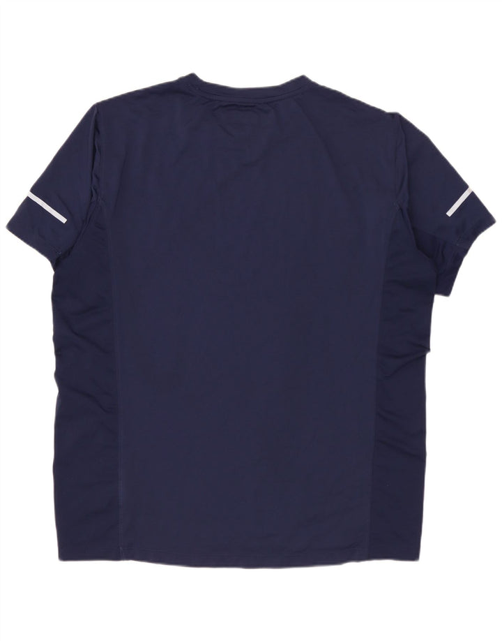 Maglietta da uomo NEW BALANCE Top medio in poliestere blu navy