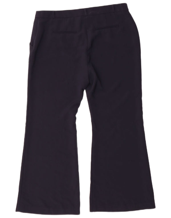 Pantaloni chino bootcut da donna Marks & Spencer UK 18 XL W36 L30 Blu navy