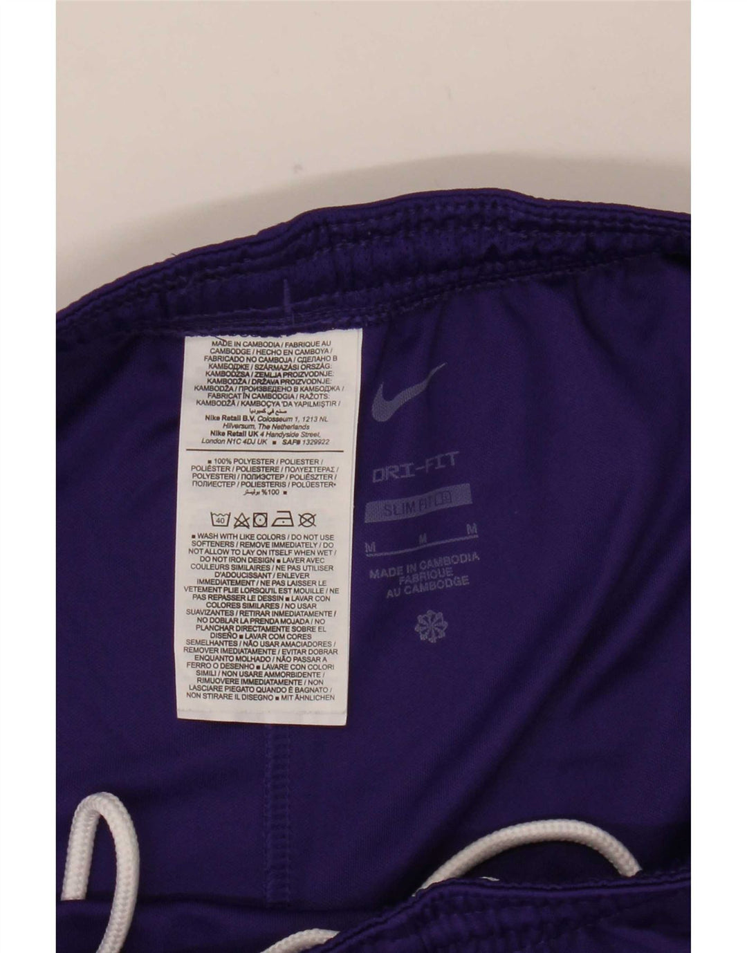 Pantaloncini sportivi Nike Dri Fit Slim da uomo in poliestere viola medio