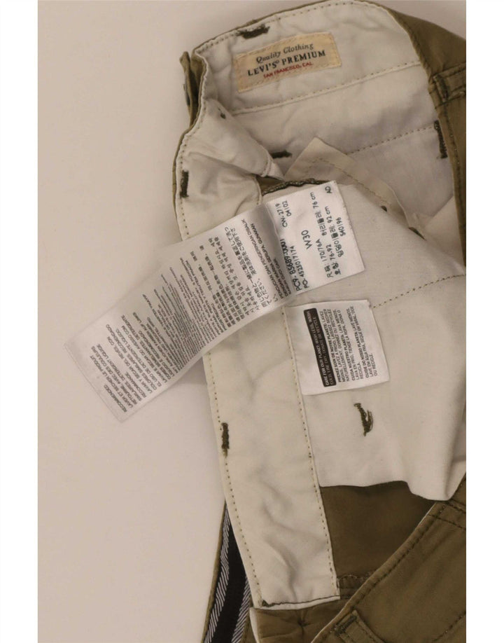 Pantaloni cargo dritti da uomo Levi's W30 L27 cotone kaki