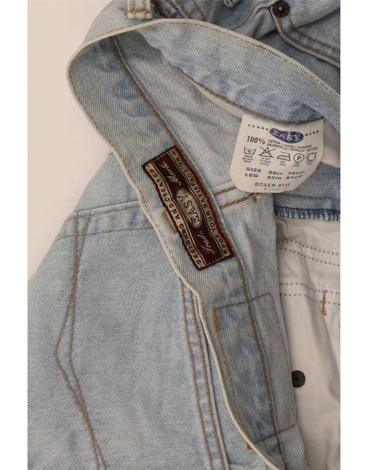 Jeans dritti da uomo di marca W30 L32 in cotone blu