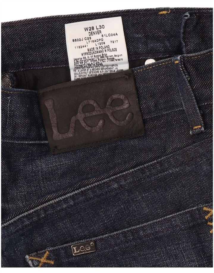 LEE Womens Denver Bootcut Jeans W28 L30 Navy Blue Cotton