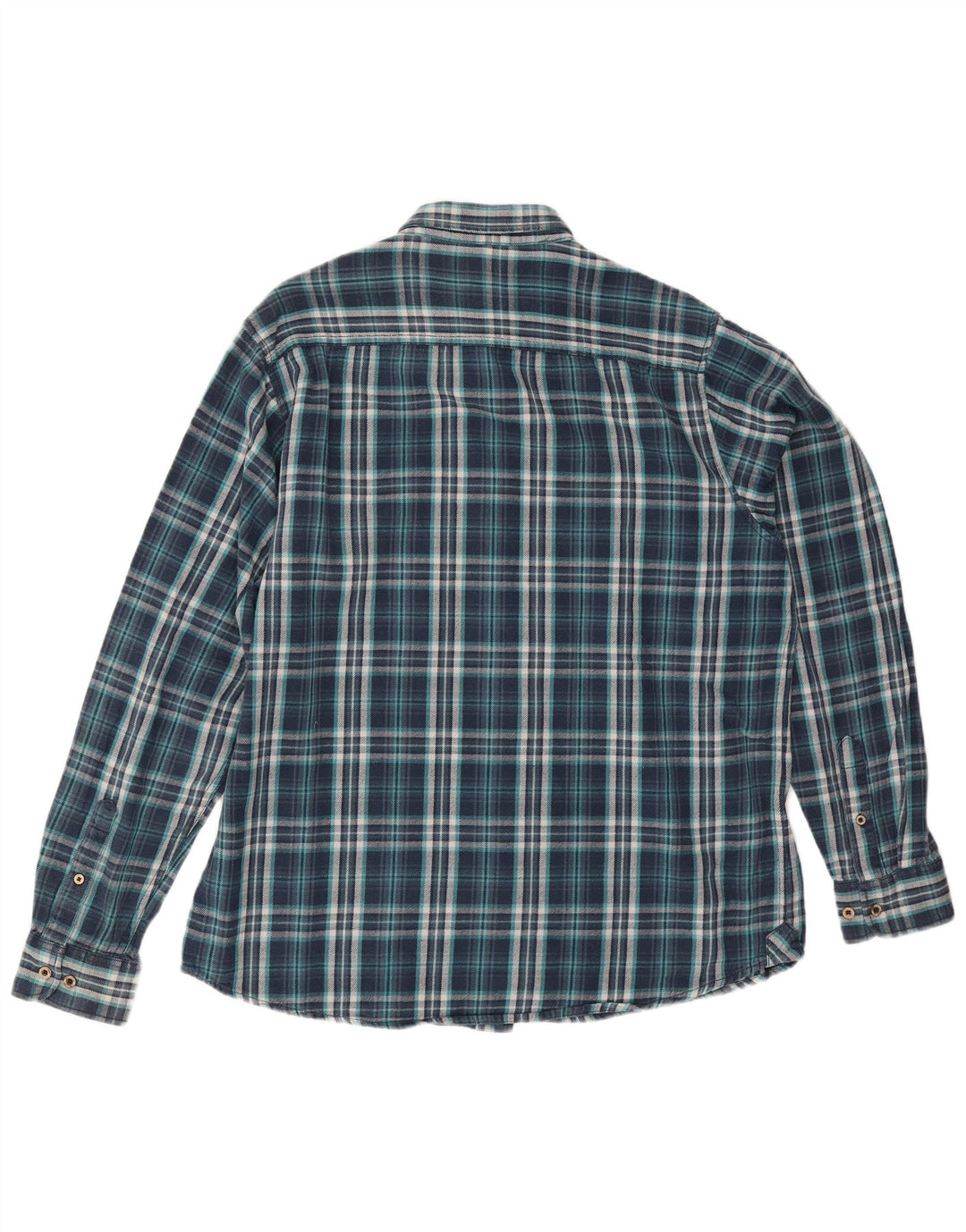 Camicia da uomo in flanella James Pringle, cotone a quadri blu navy grande
