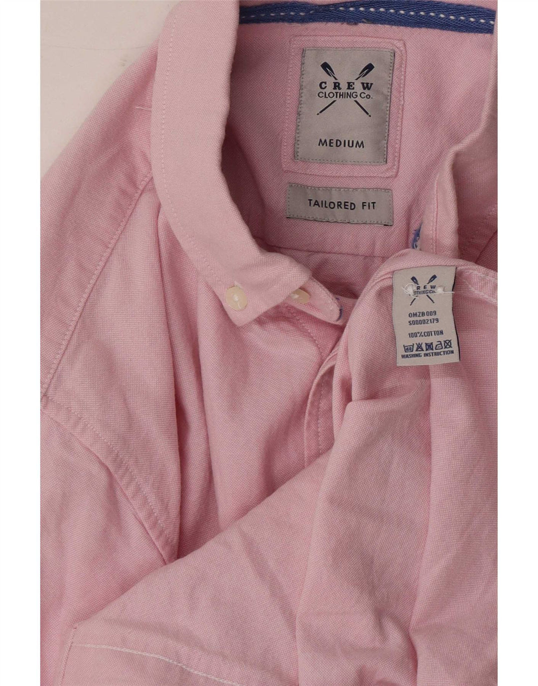 Crew Clothing Camicia da uomo su misura in cotone rosa medio