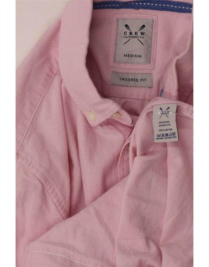 Crew Clothing Camicia da uomo su misura in cotone rosa medio