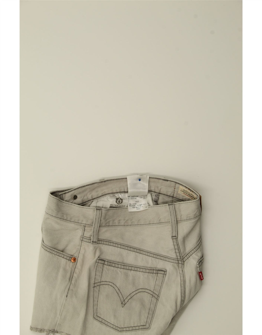 LEVI'S Womens 501 Denim Shorts W23 2XS Grey Cotton Vintage Levi's and Second-Hand Levi's from Messina Hembry 