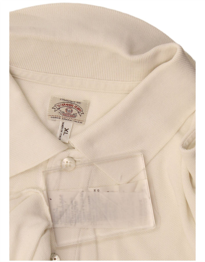 Polo Armani Jeans Uomo XL Bianca