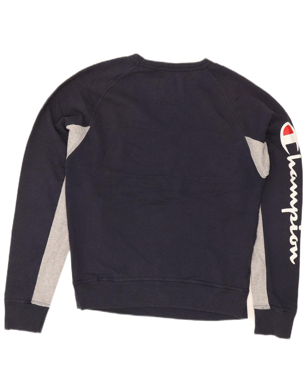Felpa da uomo Champion, grande, in poliestere color block, blu navy