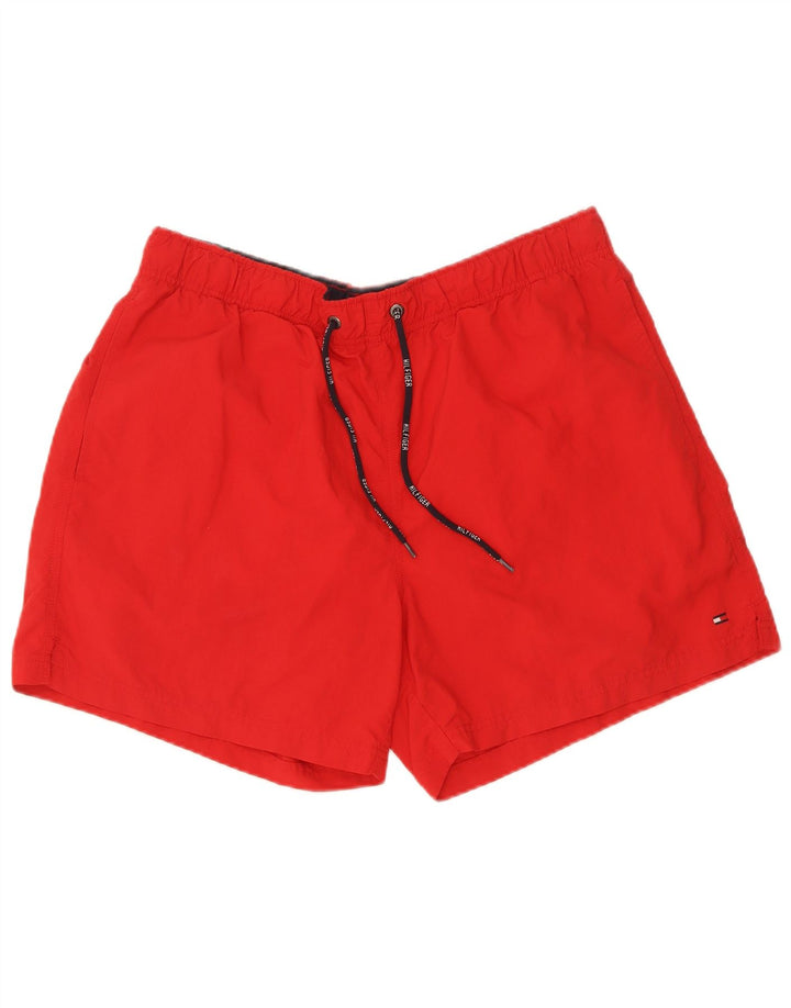 Pantaloncini da bagno da uomo Tommy Hilfiger grandi rossi