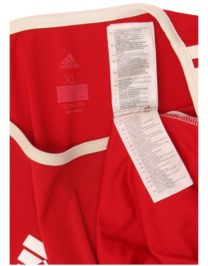 T-shirt ADIDAS da uomo Climalite Top XL Poliestere color block rosso