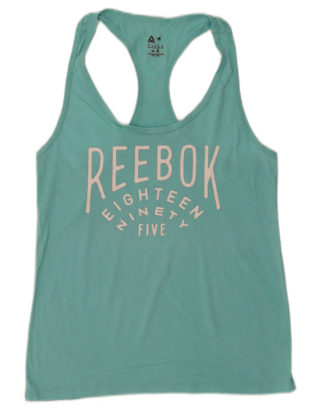 Canottiera grafica da donna Reebok UK 12/14 Medium Turchese