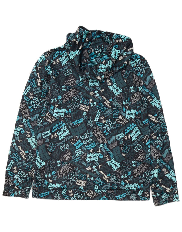 Felpa con cappuccio grafica da ragazzo Under Armour 13-14 anni XL poliestere blu