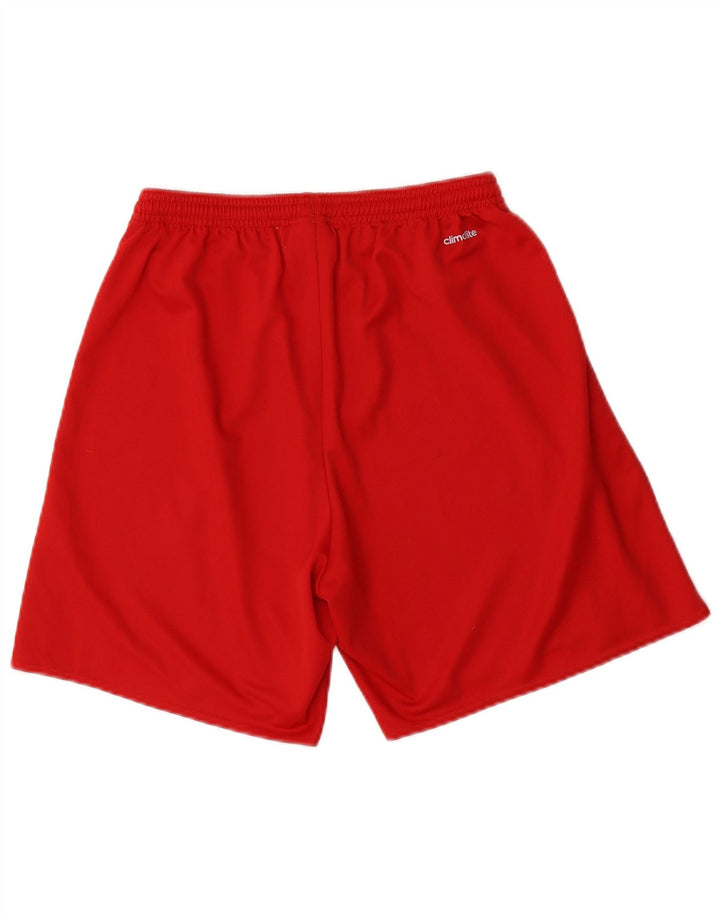 Pantaloncini sportivi Adidas Climalite da uomo in poliestere rosso medio