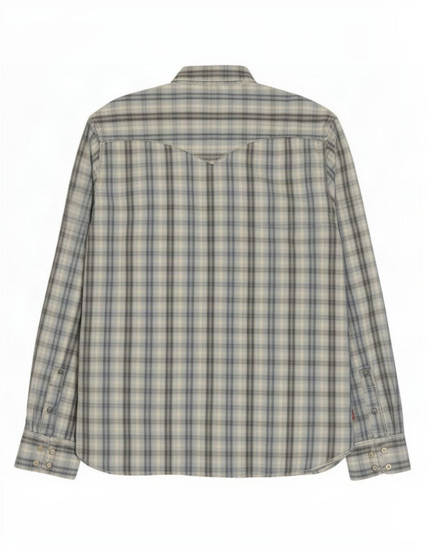 Camicia Levi's da uomo in cotone a quadri grandi blu