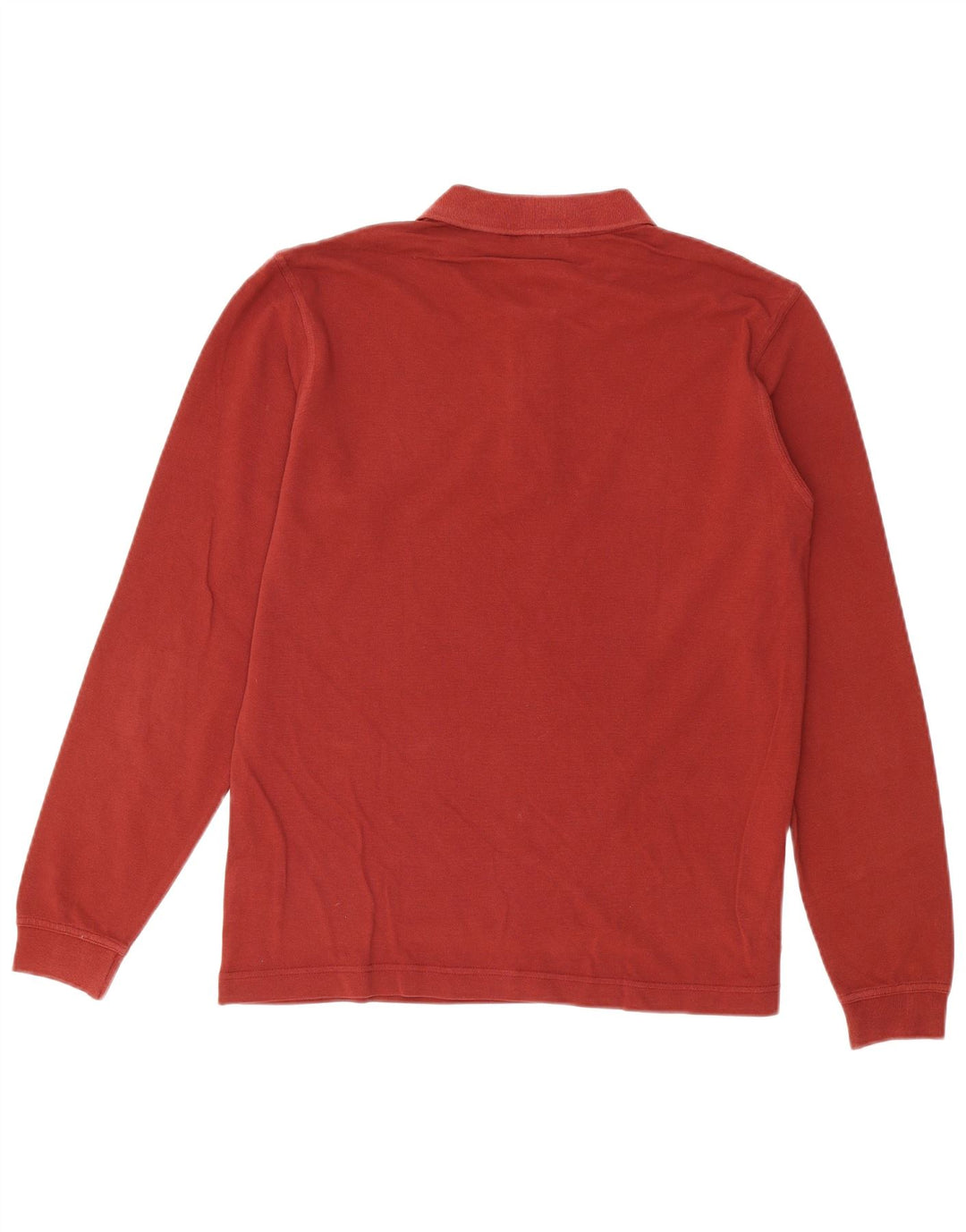 FILA Mens Long Sleeve Polo Shirt Medium Red Cotton