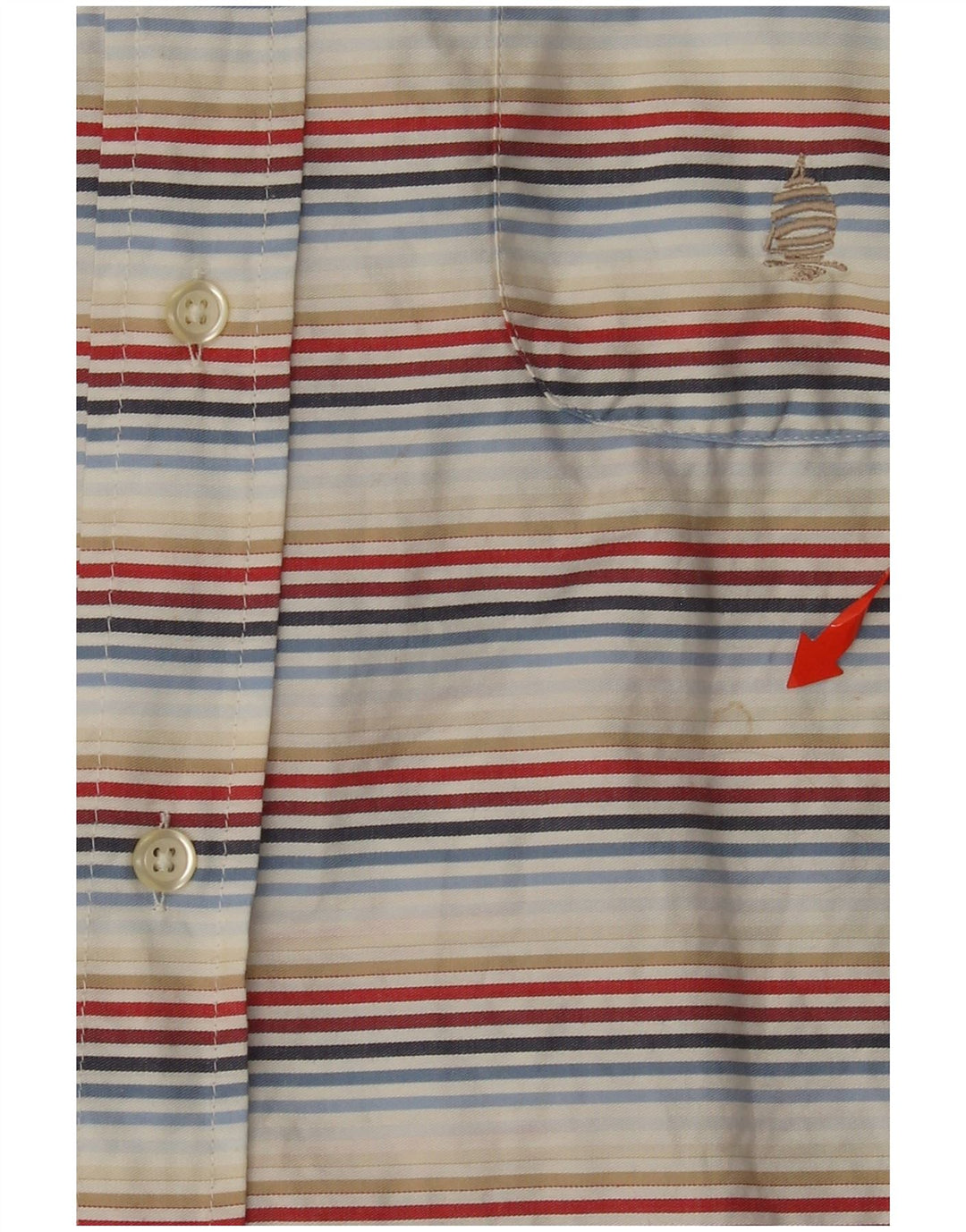 MARINA YACHTING Camicia da uomo Taglia 43 Grande cotone a righe multicolori