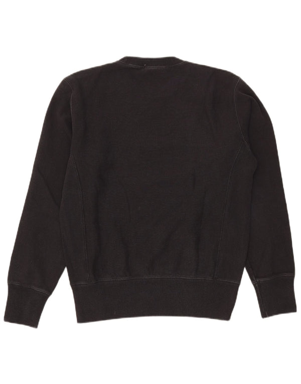 Felpa con grafica Champion Reverse Weave da uomo in cotone nero medio