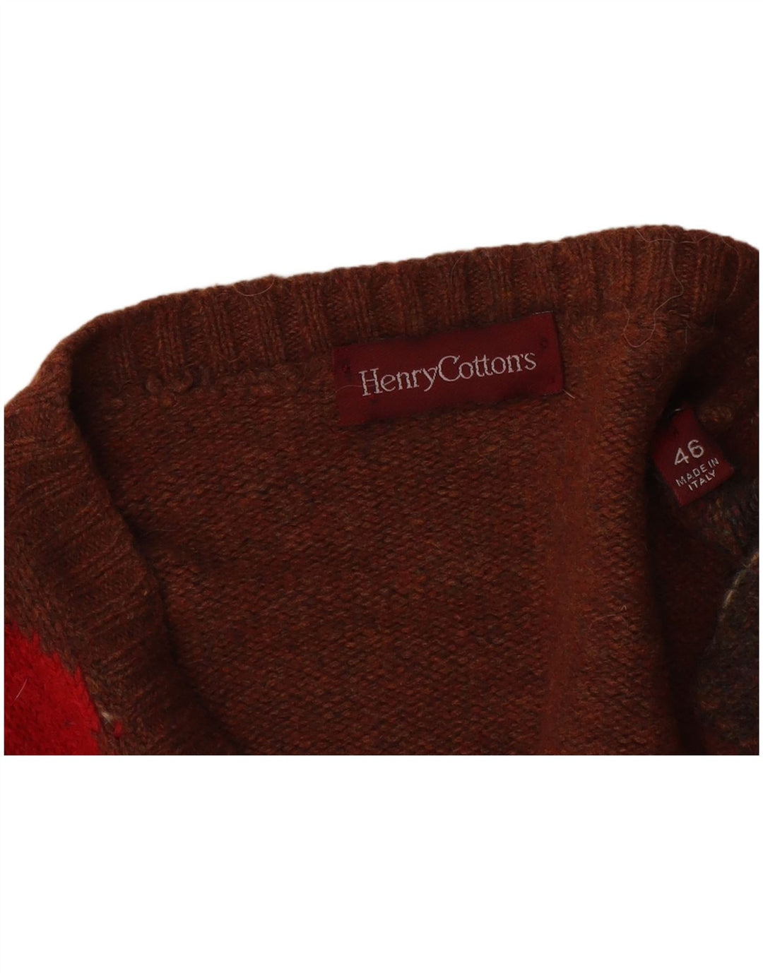 Maglione cardigan da donna Henry Cottons IT 46 Large Marrone Argyle/Diamond