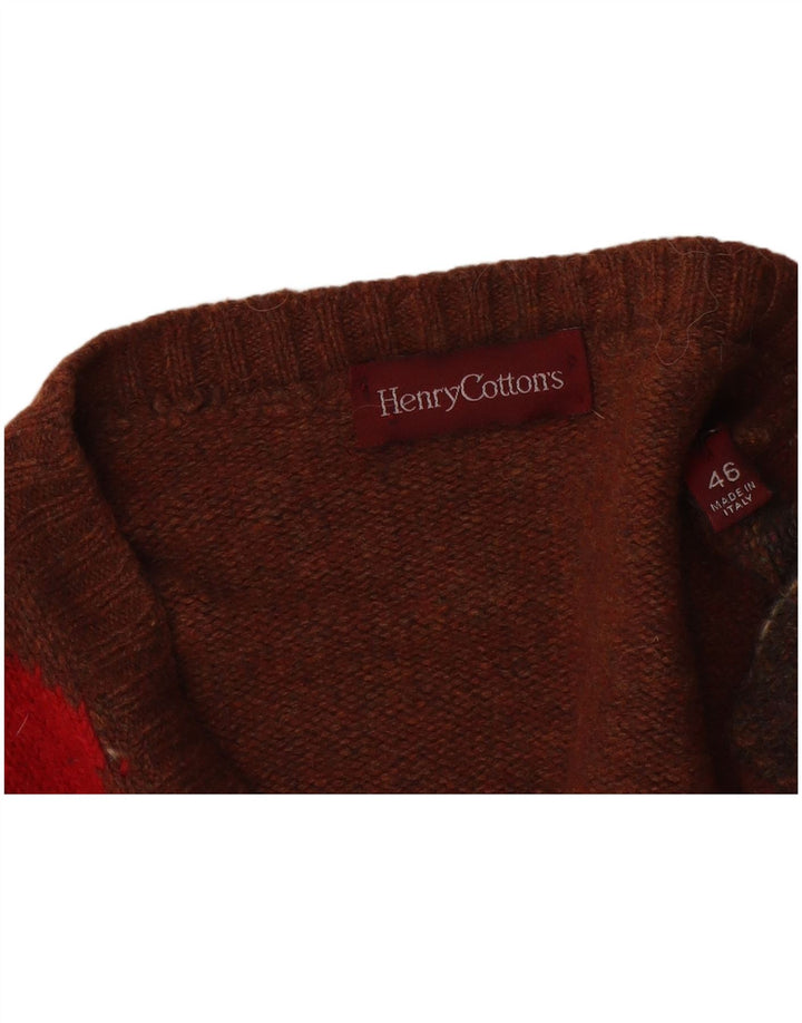 Maglione cardigan da donna Henry Cottons IT 46 Large Marrone Argyle/Diamond