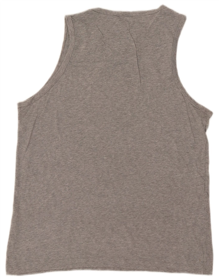 Canotta grafica da uomo Nike, canotta grande in cotone chiazzato grigio