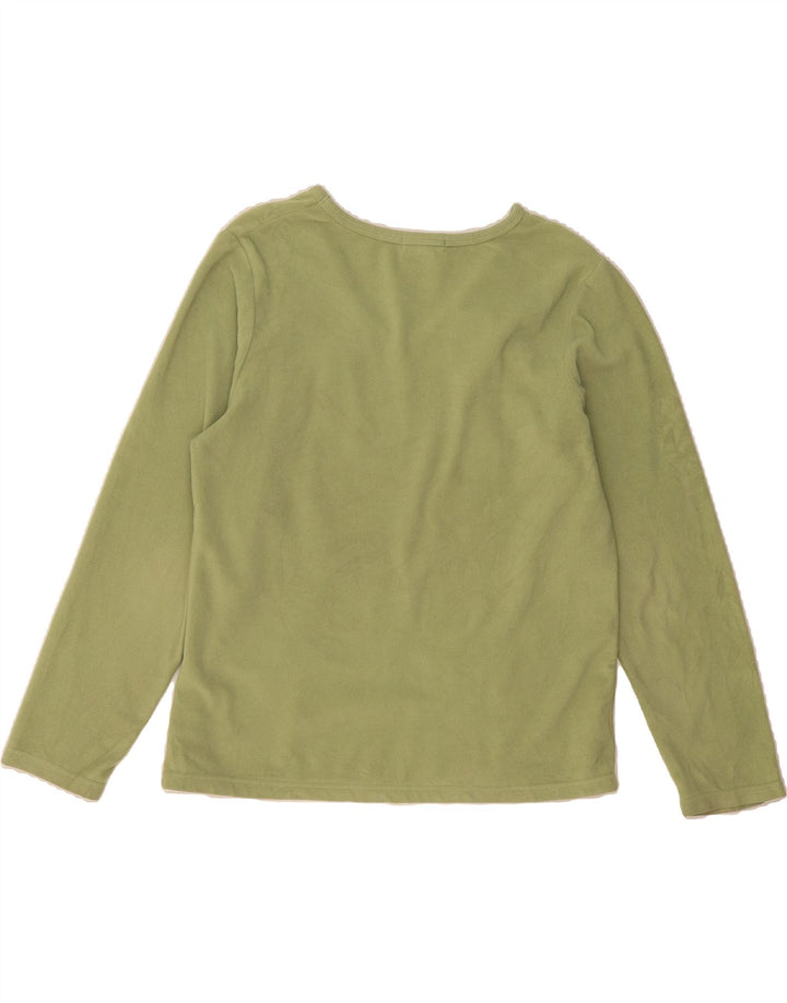 EDDIE BAUER Womens Fleece Jumper UK 14 Medium Green Polyester Vintage Eddie Bauer and Second-Hand Eddie Bauer from Messina Hembry 
