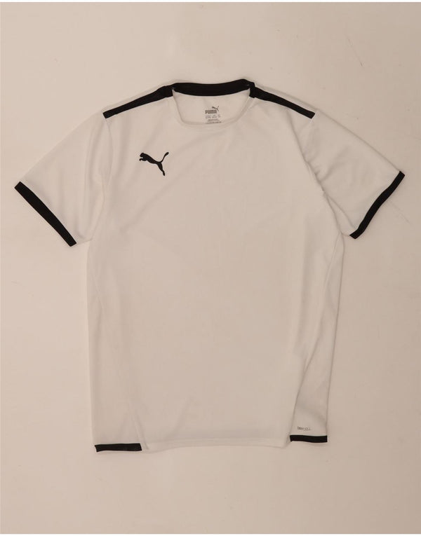 Maglietta Puma da ragazzo, 15-16 anni, in poliestere color block bianco
