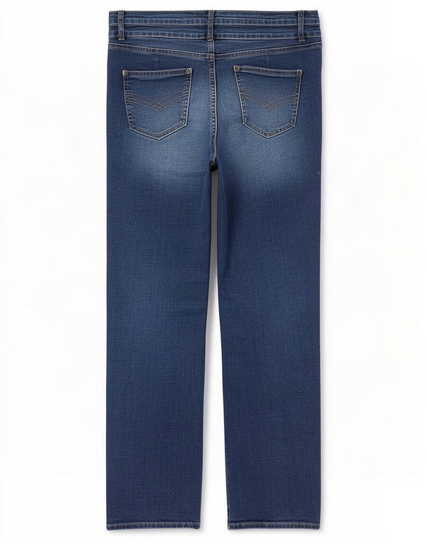 Jeans dritti autografati da donna Marks & Spencer UK 18 XL W36 L30 Blu
