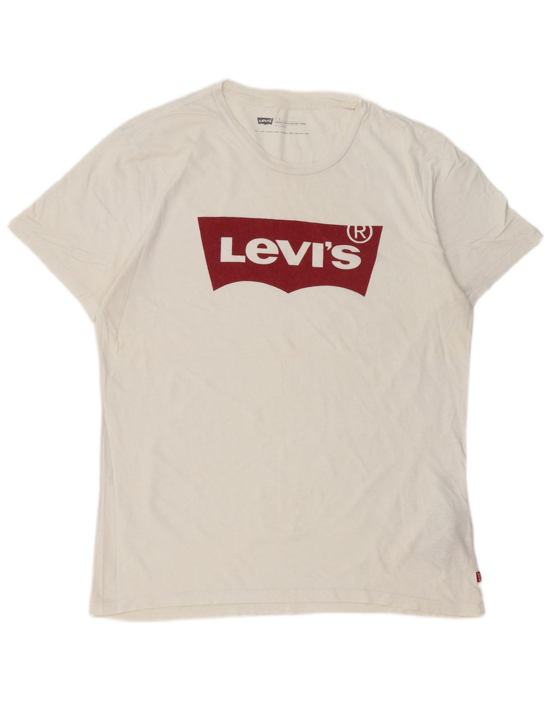 Levi's T-shirt grafica da uomo con vestibilità standard, taglia grande, in cotone bianco